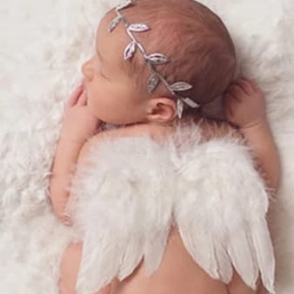 Other - Newborn Feather Wings Baby Angel Wings with Headba